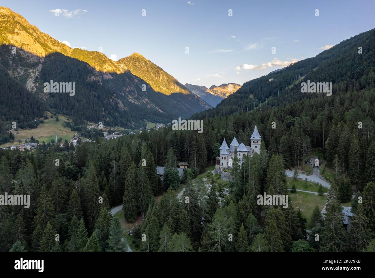 Gressoney-Saint-Jean, Valle d'Aosta / Italia: Casa padronale Castello Savoia, Regione Valle d'Aosta Nord Ovest Italia Foto Stock