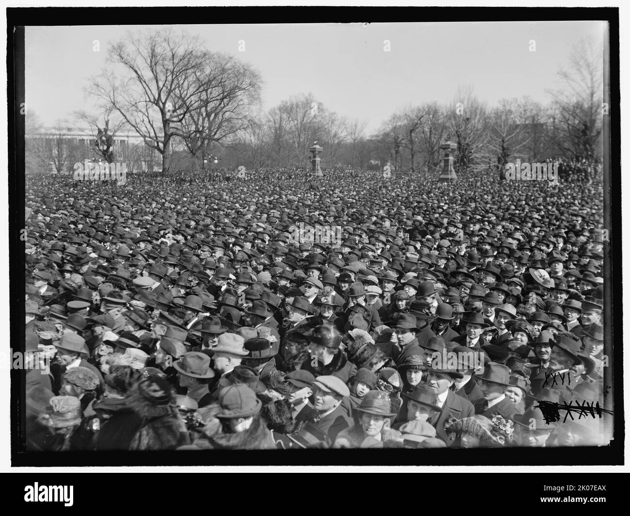Folla al Campidoglio degli Stati Uniti, Washington, D.C., tra il 1910 e il 1921. Foto Stock