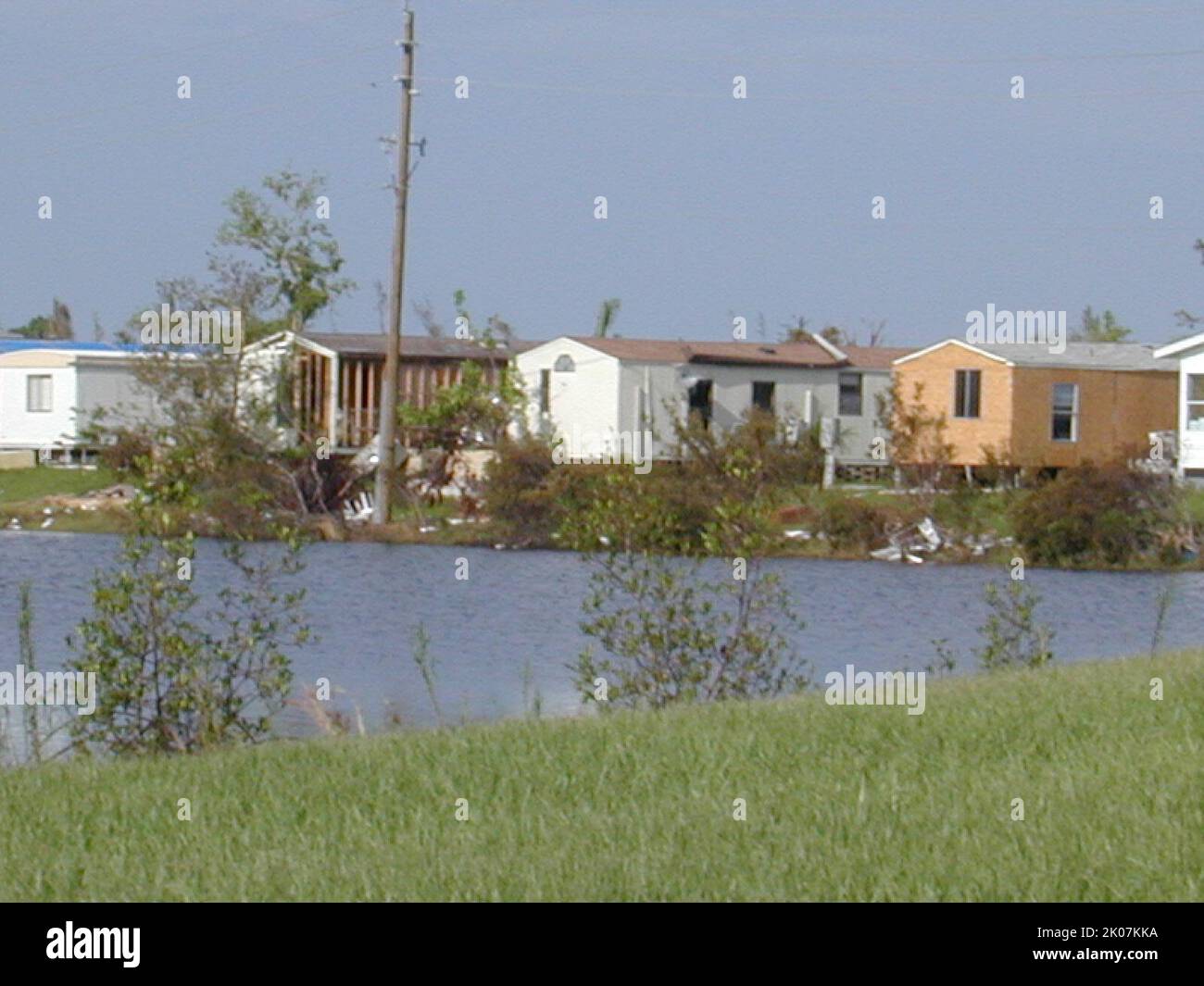 Hurricane Charley Impact, Port Charlotte, Florida. Foto Stock