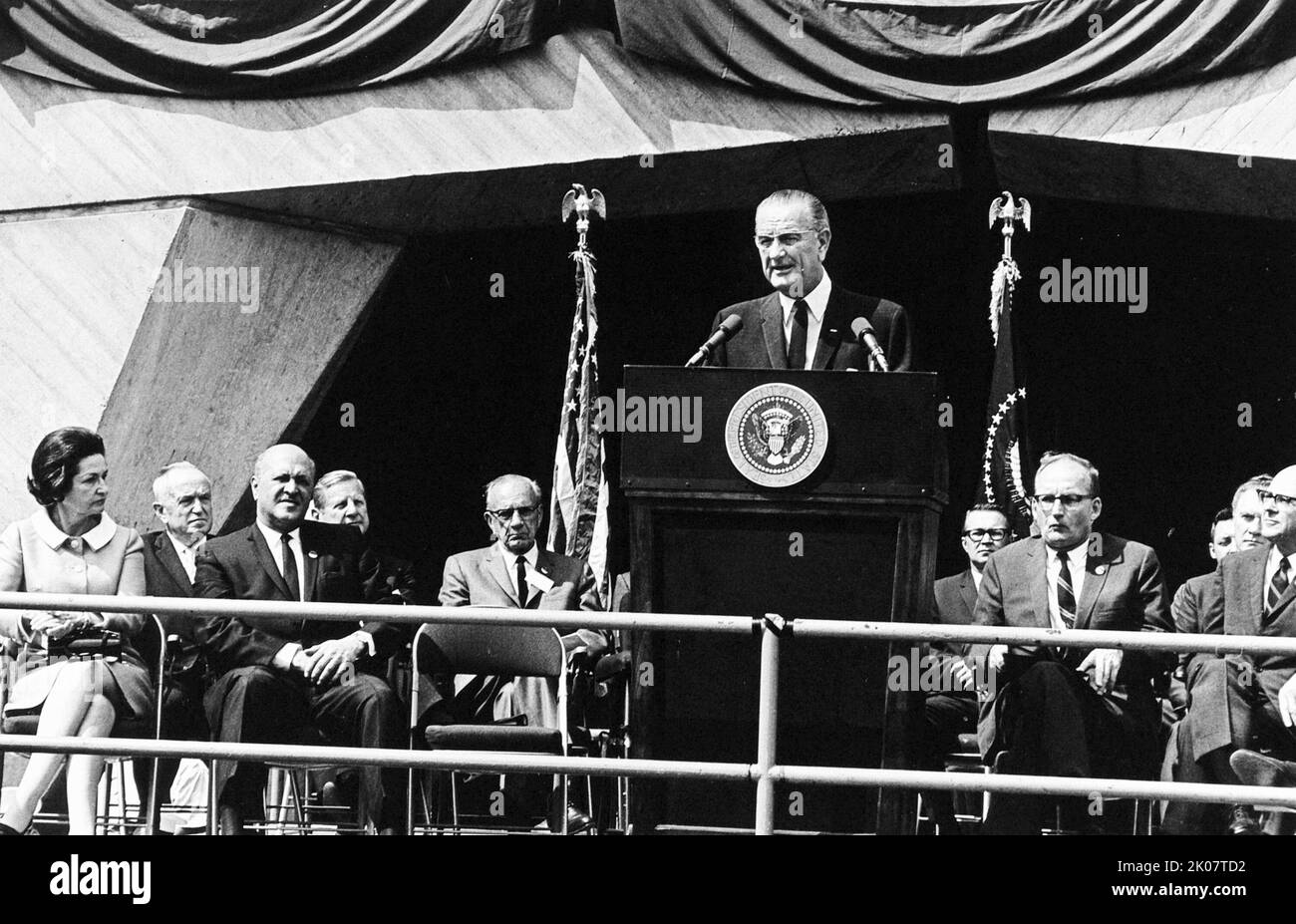 Presidente Johnson. Foto Stock