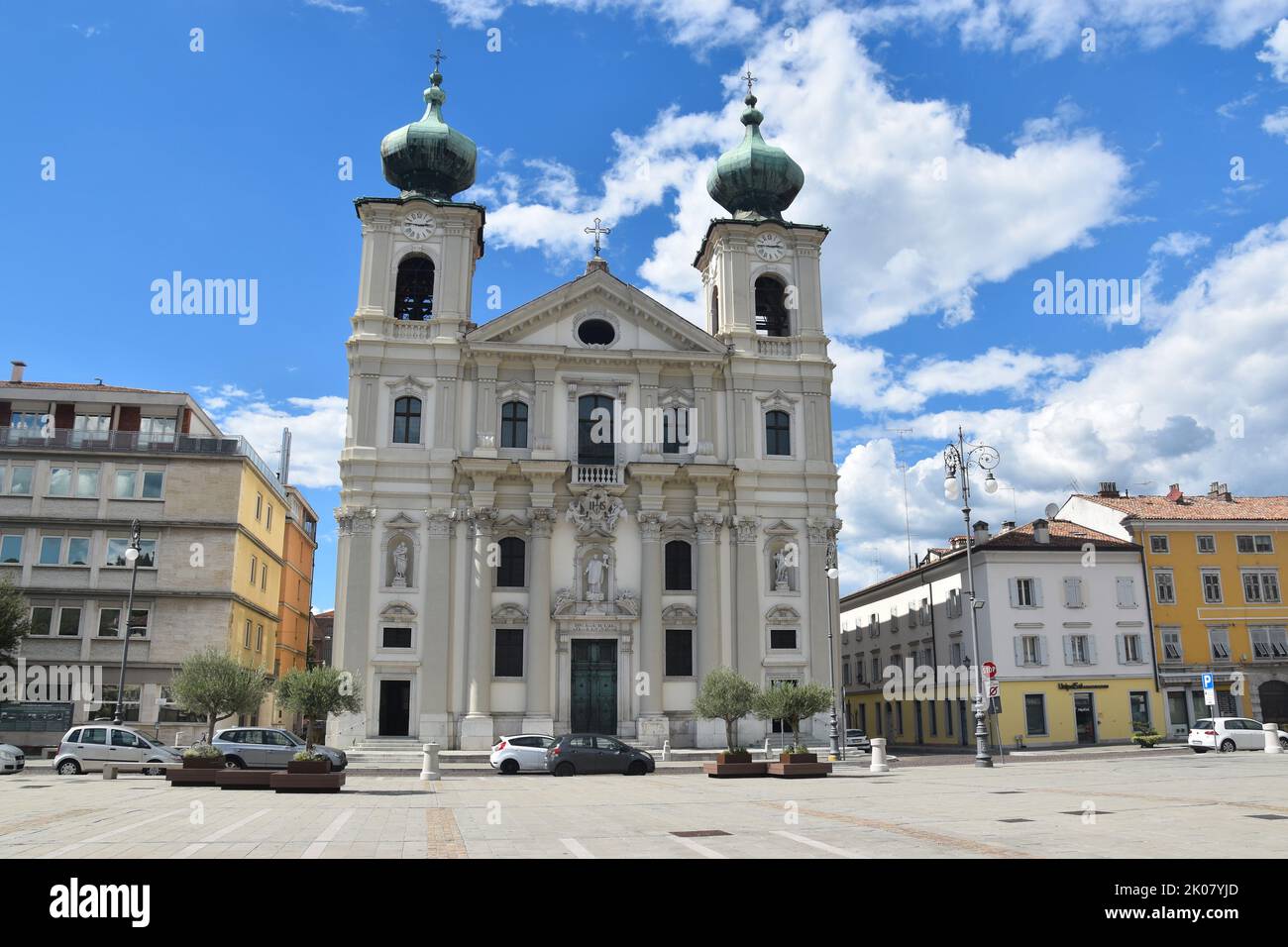 Il centro di Gorizia, Italia. Città di confine con Nova Gorica/Slovenia Foto Stock