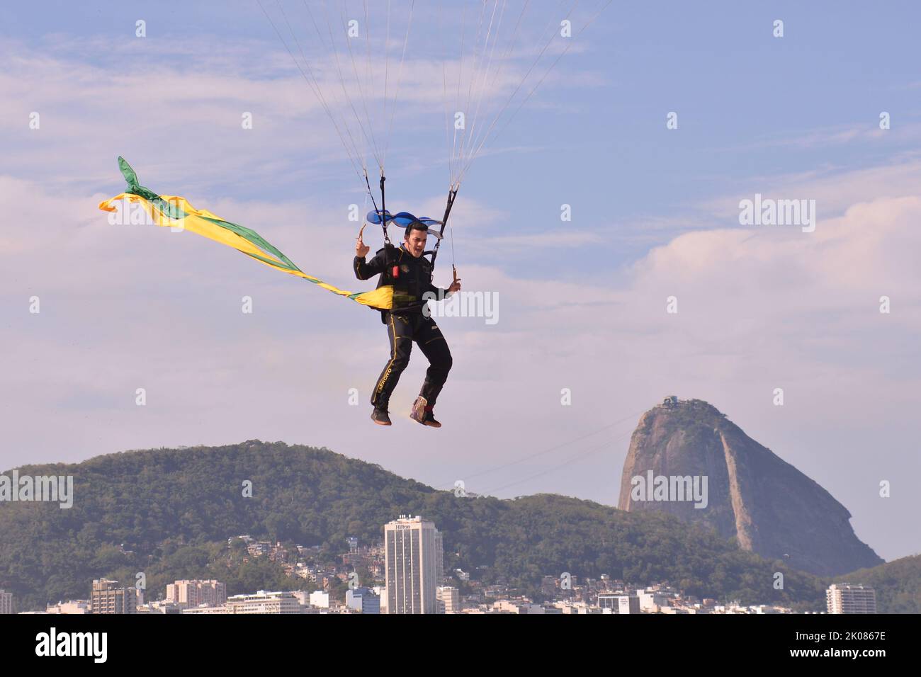 Commemorazione del bicentenario dell'indipendenza del Brasile con una dimostrazione di sostegno al Presidente della Repubblica Jair Messias Bolsona Foto Stock