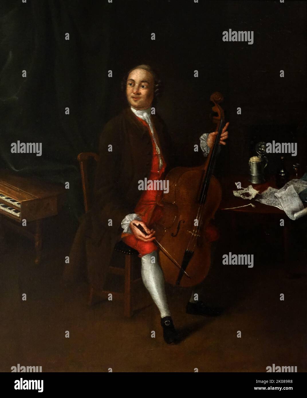 Gustavus Waltz, c1755 anni, di John Maurice Hauck. Gustavus Waltz (fl. 1732-1759) è stato un . Foto Stock