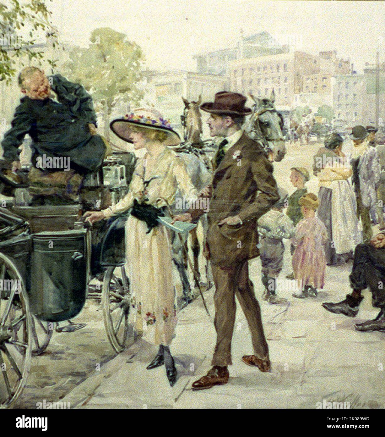 Painting, 1919, di Arthur Ignatius Keller (New York City, 4 luglio 1867 – Riverdale, 2 dicembre 1924) è stato un Foto Stock