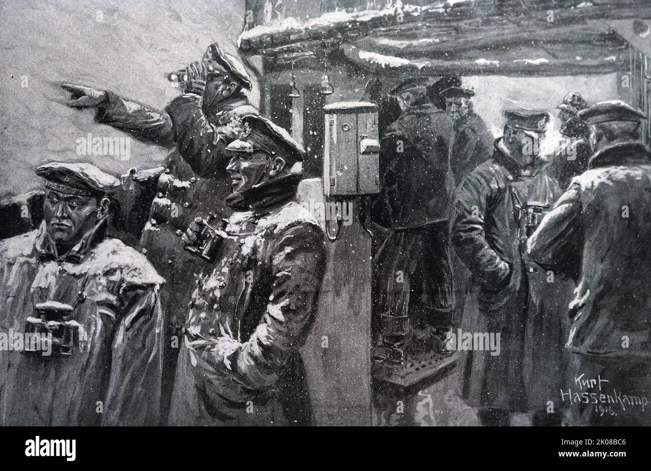 Ufficiali tedeschi durante la prima guerra mondiale Foto Stock