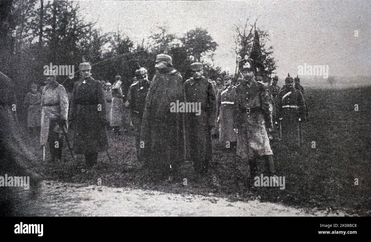Ufficiali tedeschi durante la prima guerra mondiale Foto Stock