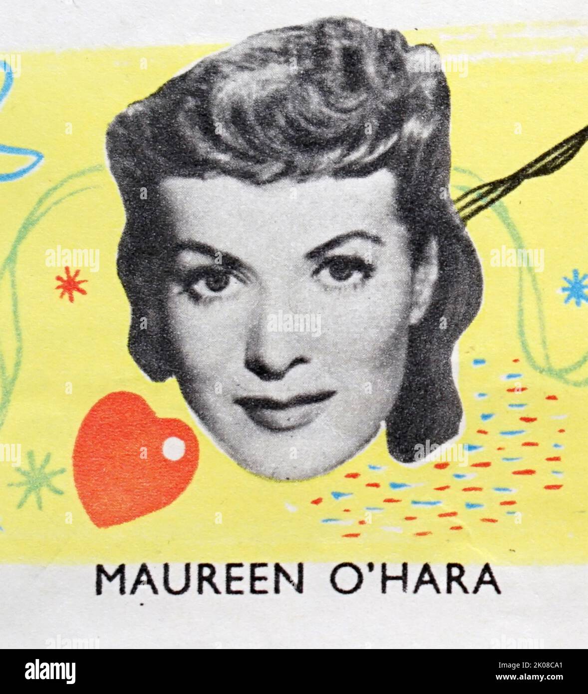 Maureen o'Hara (Maureen Fitzsimons, 17 agosto 1920 – 24 ottobre 2015) è stata un'attrice e cantante irlandese-americana, che ha avuto successo a Hollywood negli anni '1940s-1960s Foto Stock