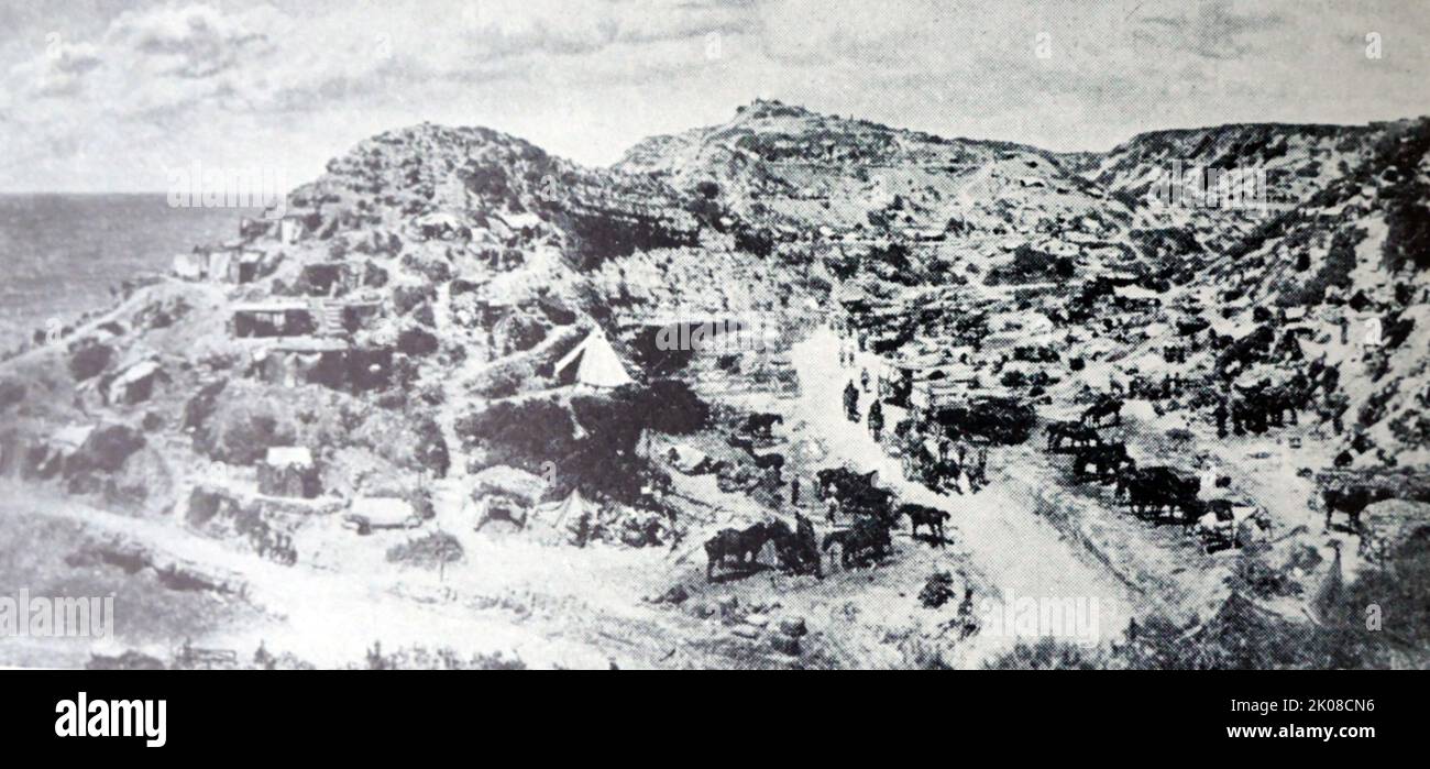 La Grande Guerra. La Battaglia di Gully Ravine (Z?g?ndere) fu una battaglia della prima guerra mondiale combattuta a Capo Helles sulla penisola di Gallipoli nel 1915 Foto Stock