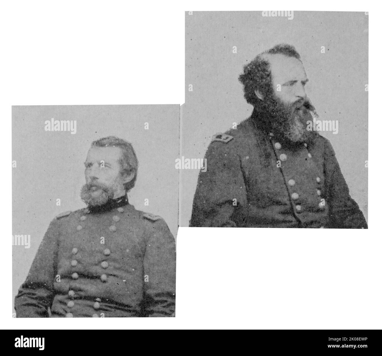 Tasti generali E. D. Erasmus Darwin Keyes (29 maggio 1810 – 14 ottobre 1895) è stato un . Romeyn Beck Ayres (20 dicembre 1825 – 4 dicembre 1888) è stato un Foto Stock