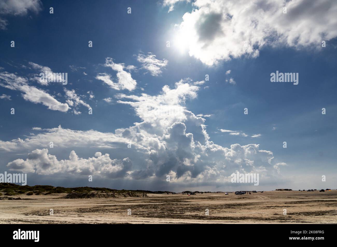 Isola di Rømø sotto un suggestivo cielo estivo Foto Stock