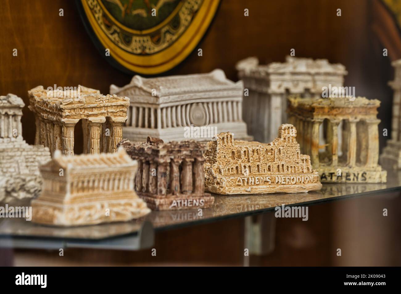 Souvenir del Partenone in un negozio turistico di Atene Foto Stock