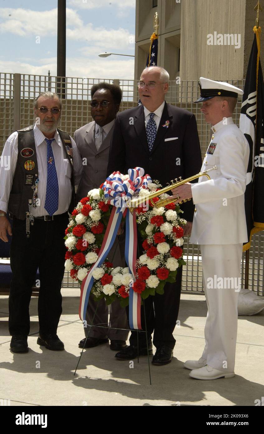 Cerimonia del Memorial Day all'HUD - cerimonia del Memorial Day alla sede centrale dell'HUD. Cerimonia del Memorial Day (giorno della memoria) all'HUD Subject (soggetto), cerimonia del Memorial Day (giorno della memoria) alla sede centrale dell'HUD. Foto Stock