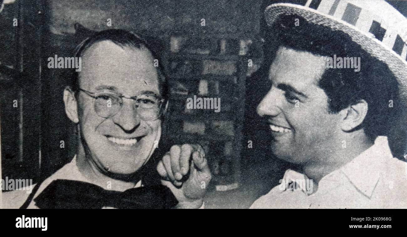 Norrie Paramor e Frankie Vaughan. Norman William Paramor (Norrie Paramor, 15 maggio 1914 – 9 settembre 1979) è stato un . e direttore d'orchestra. Frankie Vaughan CBE DL (Frank Fruim Abelson, 3 febbraio 1928 80 – 17 settembre 1999) è stato un . Foto Stock