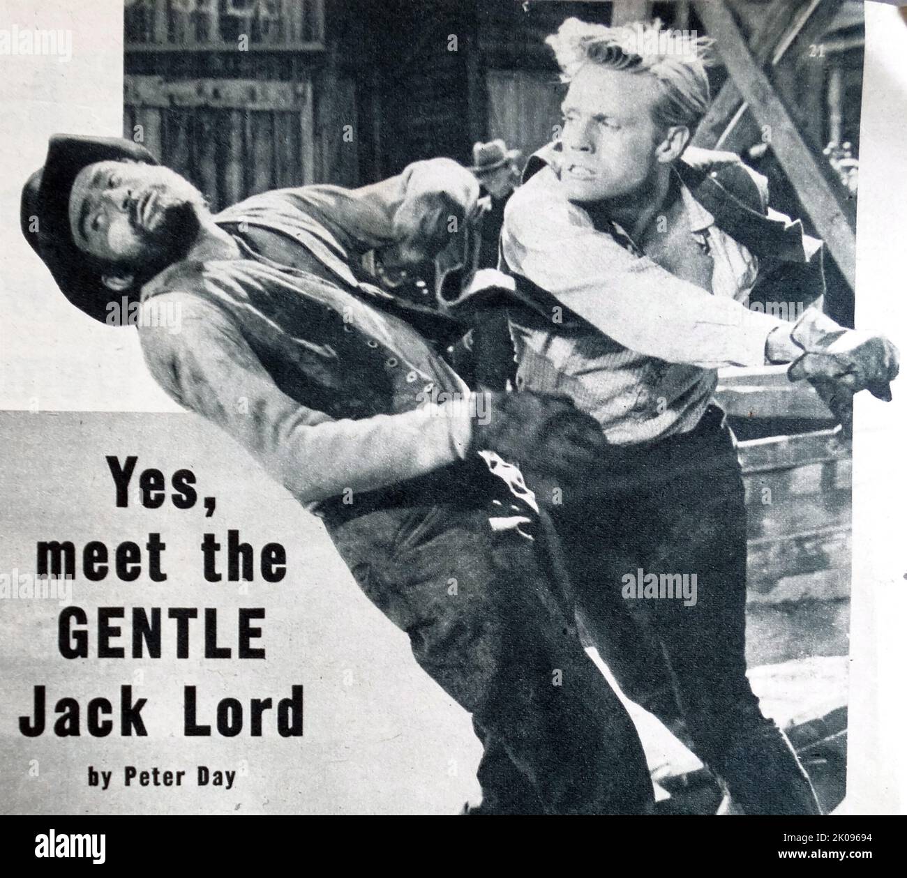 Jack Lord e gene Evans in The Hangman, un film del 1959. John Joseph Patrick Ryan (30 dicembre 1920 – 21 gennaio 1998) è stato un . Eugene Barton Evans (11 luglio 1922 – 1 aprile 1998) è stato un attore statunitense. Foto Stock