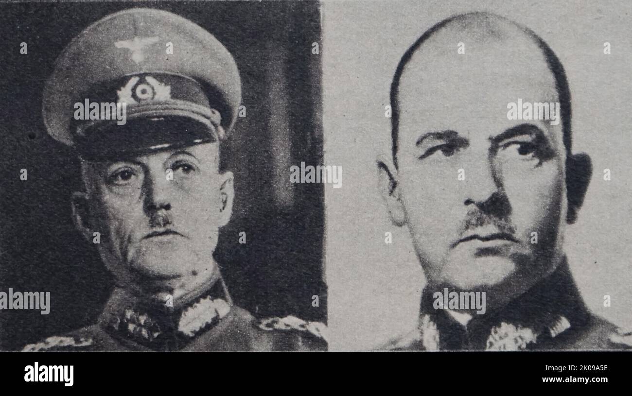Elenco generale. Wilhelm List (14 maggio 1880 – 17 agosto 1971) è stato un . List comandò l'esercito del 14th nell'invasione della Polonia e l'esercito del 12th nelle invasioni di Francia, Jugoslavia e Grecia. Dopo la guerra, List fu accusato di crimini di guerra e crimini contro l'umanità e fu processato nel processo degli ostaggi del 1947. È stato condannato e condannato all'ergastolo. L'elenco fu pubblicato in anticipo e morì nel 1971. Foto Stock