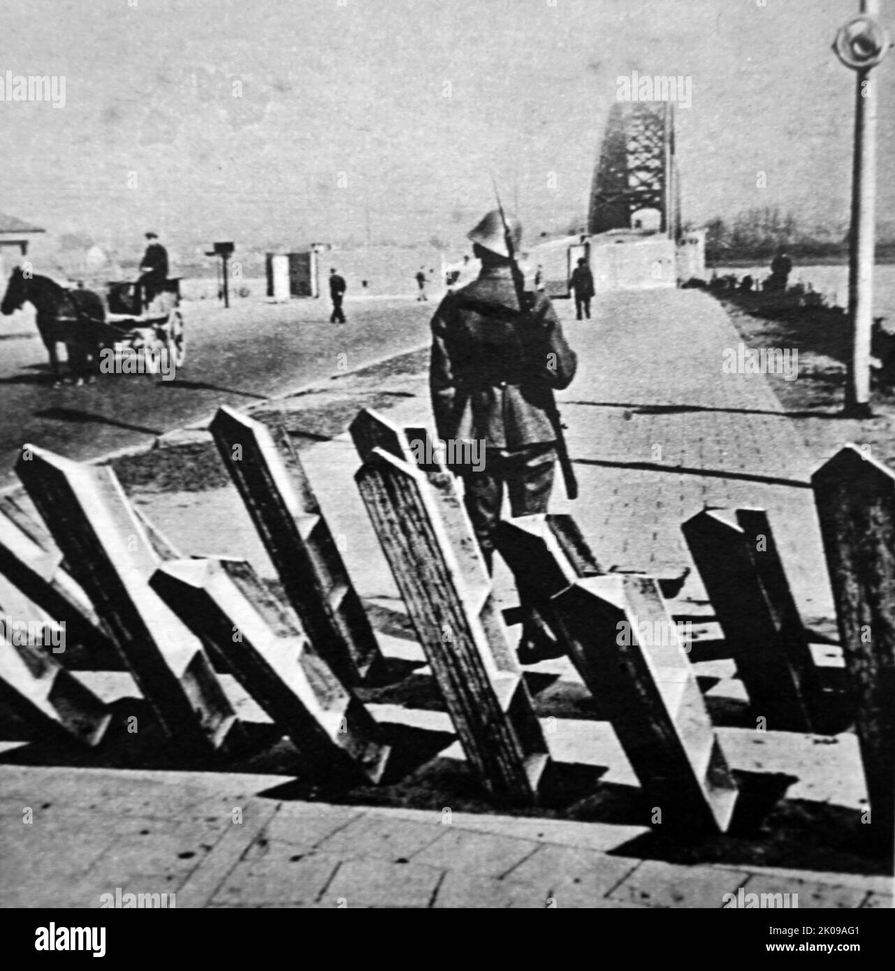 Fortificazioni di frontiera nei Paesi Bassi durante la seconda guerra mondiale Foto Stock