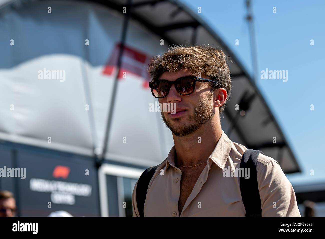 Monza, Italia, 10th set 2022, Pierre Gasly, francese, compete per la Scuderia AlphaTauri. Qualificazione, 16° round del campionato di Formula 1 2022. Credit: Michael Potts/Alamy Live News Foto Stock