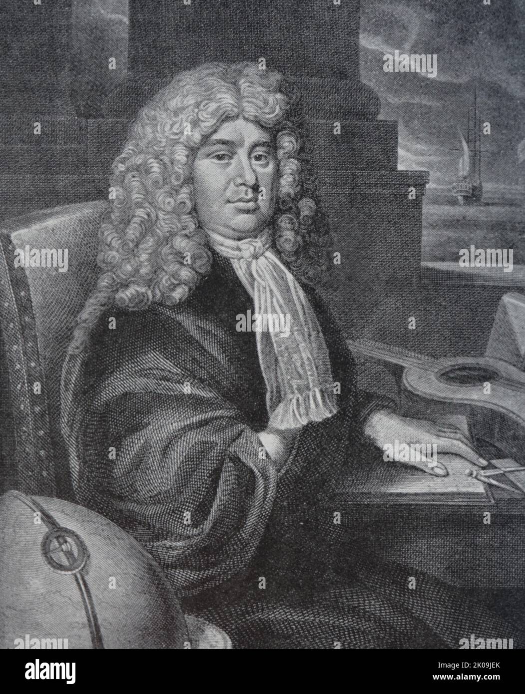 Samuel Pepys PRS (Londra, 23 febbraio 1633 – Londra, 26 maggio 1703) è stato un . Ha servito come amministratore della Marina militare d'Inghilterra e membro del Parlamento ed è più famoso per il diario che ha tenuto per un decennio mentre ancora un giovane uomo. Il diario privato dettagliato che Pepys mantenne dal 1660 fino al 1669 fu pubblicato per la prima volta nel 19th° secolo ed è una delle fonti primarie più importanti per il periodo della Restaurazione inglese. Foto Stock