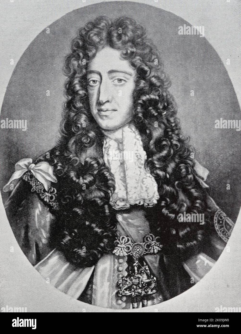 Guglielmo III (4 novembre 1650 – 8 marzo 1702), noto anche come Guglielmo d'Orange, fu il principe sovrano di Orange fin dalla nascita, Stadtholder d'Olanda, Zeeland, Utrecht, Guelders, E Overijssel nella Repubblica Olandese dal 1670s, e Re d'Inghilterra, Irlanda e Scozia dal 1689 fino alla sua morte nel 1702. Foto Stock