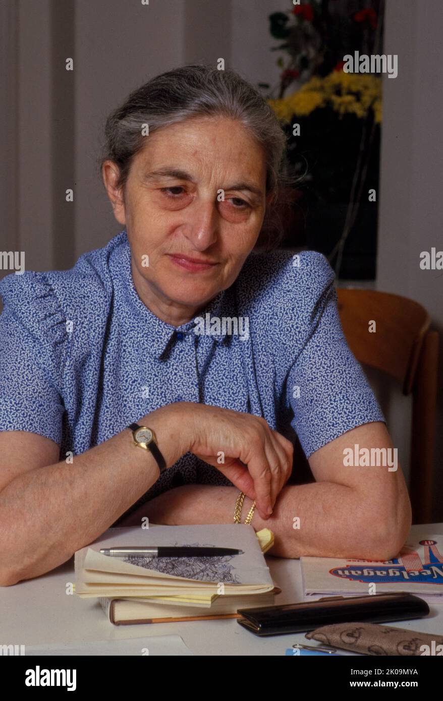 Ruth Prawer Jhabvala (1927 – 2013) è stato un romanziere, scrittore di storia breve e sceneggiatore vincitore del premio Academy Award. È forse più conosciuta per la sua lunga collaborazione con Merchant Ivory Productions, composta dal regista James Ivory e dal produttore Ismail Merchan. Foto Stock