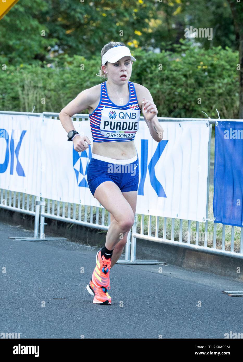 Charlotte Purdue di GB&NI gareggia nella maratona femminile al World Athletics Championships, Hayward Field, Eugene, Oregon USA, il 18th luglio 2 Foto Stock