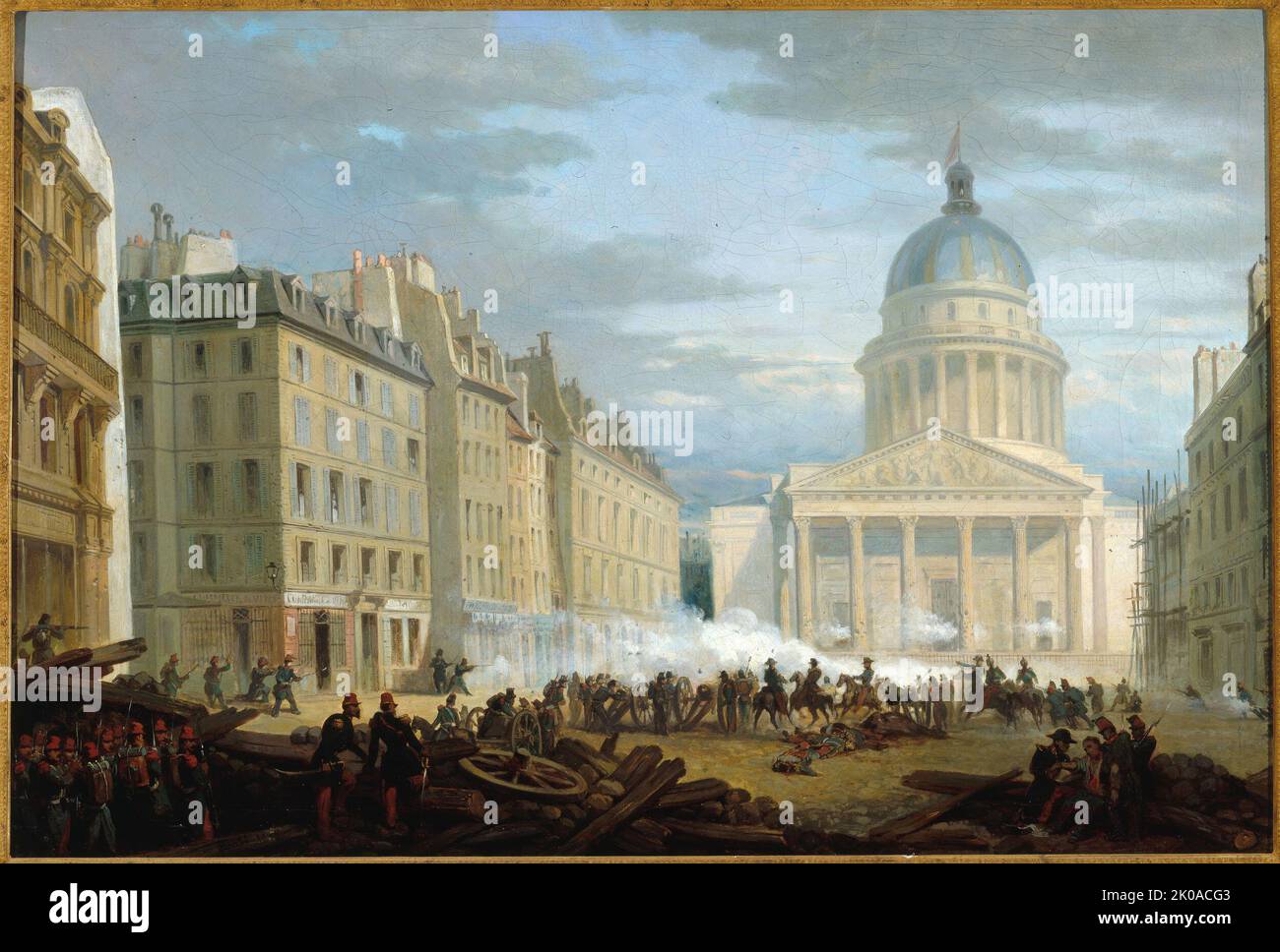 Cattura del Pantheon, visto da rue Soufflot, 24 giugno 1848, attuale 5th ° arrondissement, 1849. Foto Stock