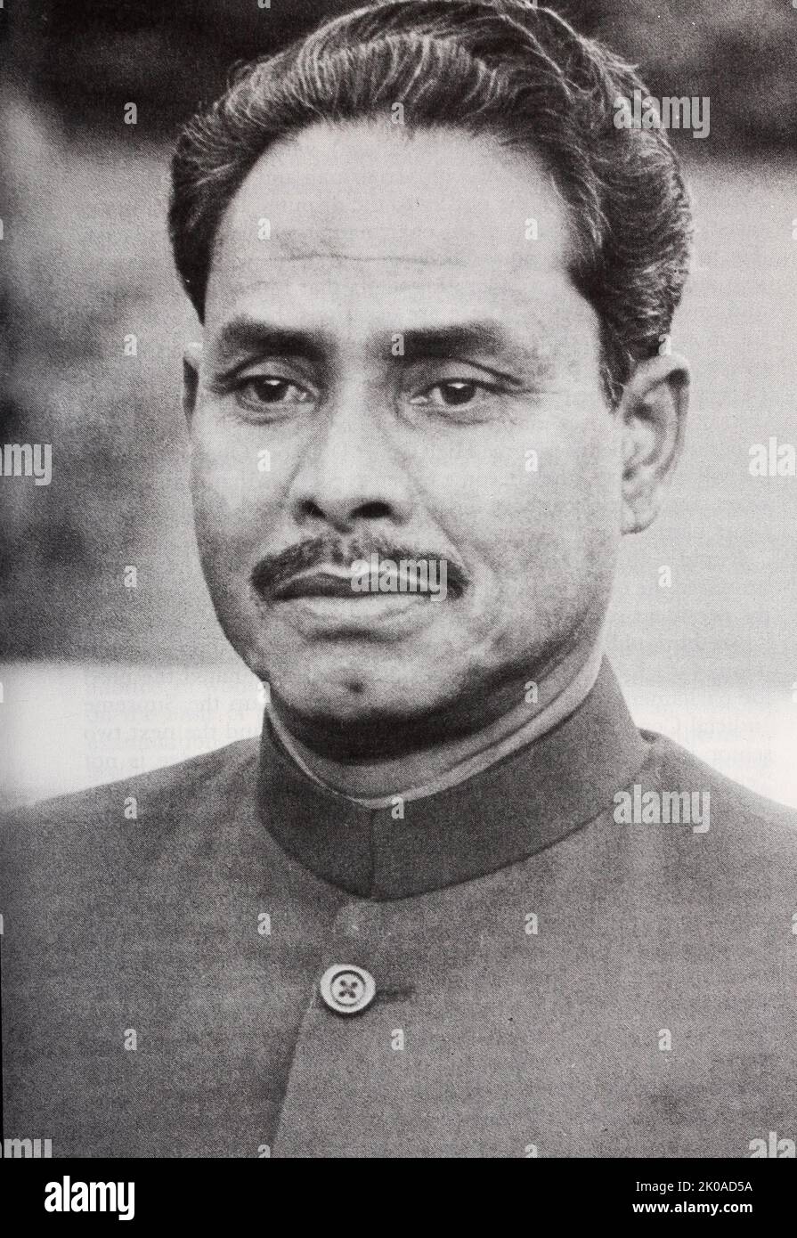 Hussain Muhammad Ershad (1930 - 2019) Capo e politico dell'esercito del Bangladesh che è stato presidente del Bangladesh dal 1983 al 1990, un periodo che molti considerano una dittatura militare Foto Stock