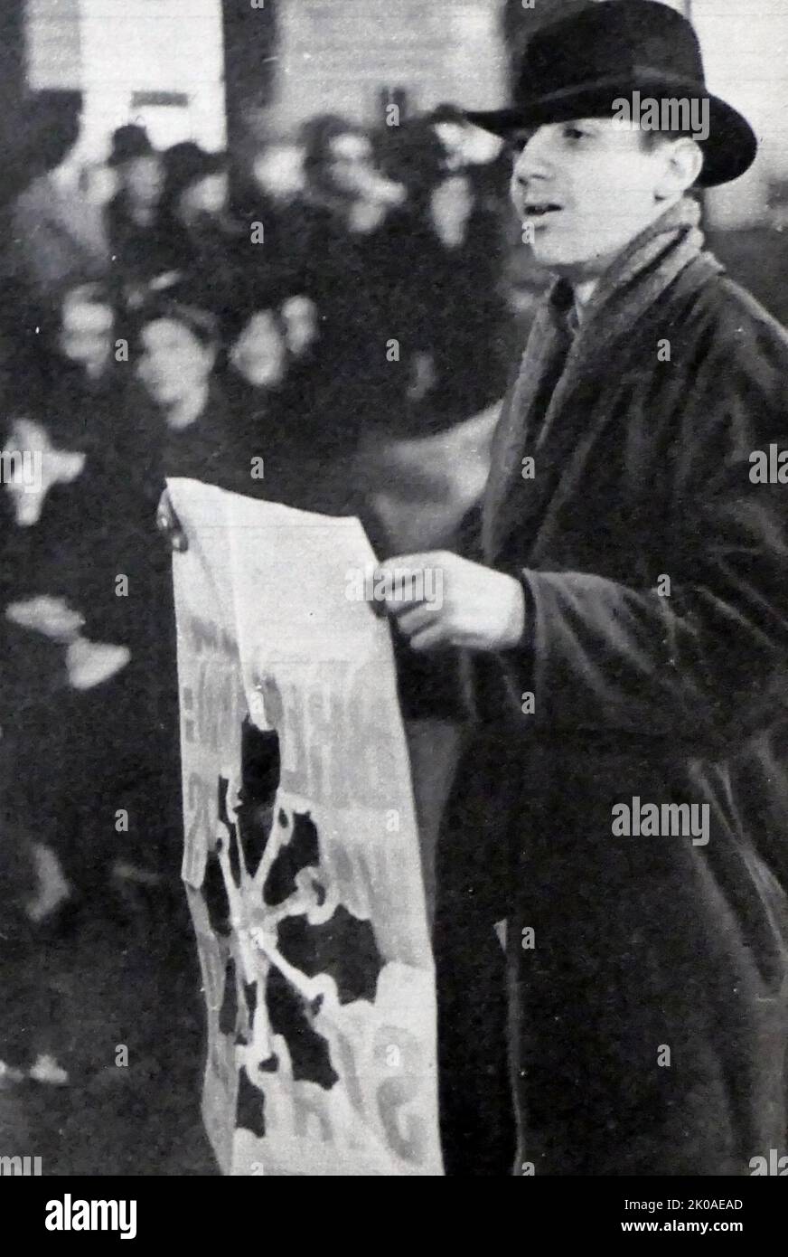 Disoccupati mendicanti per le strade di Londra durante la Grande depressione, 1931 Foto Stock