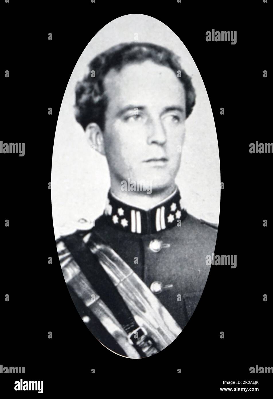 Leopoldo III (3 novembre 1901 – 25 settembre 1983) fu re dei belgi dal 1934 al 1951. Allo scoppio della seconda guerra mondiale, Leopold tentò di mantenere la neutralità belga, ma dopo l'invasione tedesca nel maggio del 1940, si arrese al suo paese, guadagnandogli molta ostilità, sia in patria che all'estero Foto Stock
