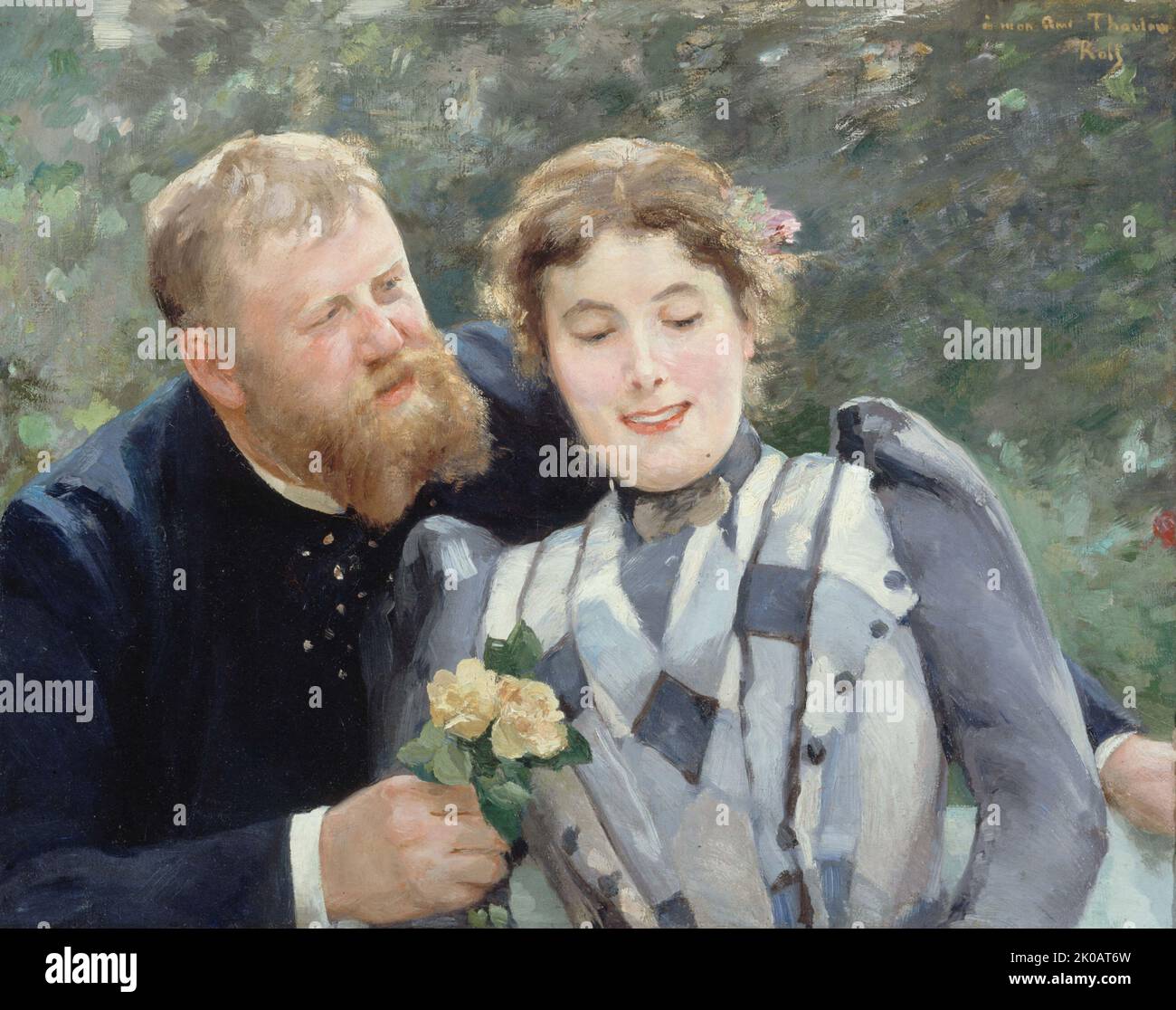 Ritratto di Thaulow e sua moglie, 1890. Foto Stock
