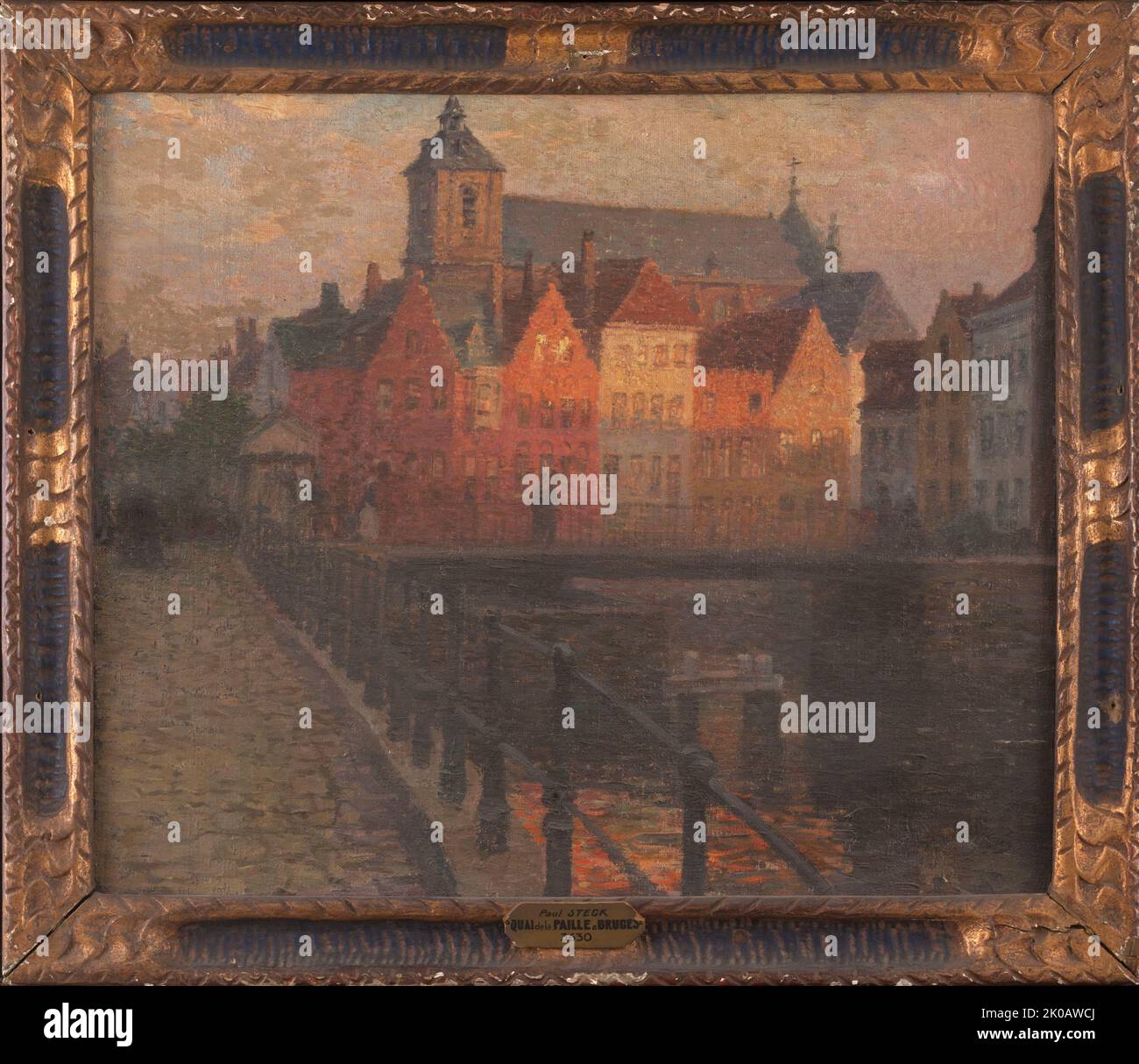 Quai de la Paille a Bruges. Foto Stock