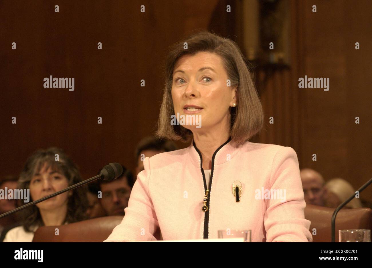 Udienza del Senato sulle nomine di Roy Bernardi, Dennis Shea, Cathy MacFarlane. Udienza del Senato su Roy Bernardi, Dennis Shea, Cathy MacFarlane Nominations Subject, Commissione del Senato su Banking, Housing, and Urban Affairs audizione, a Capitol Hill, sulle nomine di Roy Bernardi come Vice Segretario HUD, Dennis Shea come Vice Segretario per lo sviluppo delle politiche e la Ricerca, E Cathy MacFarlane come Vice Segretario per gli Affari pubblici. Foto Stock