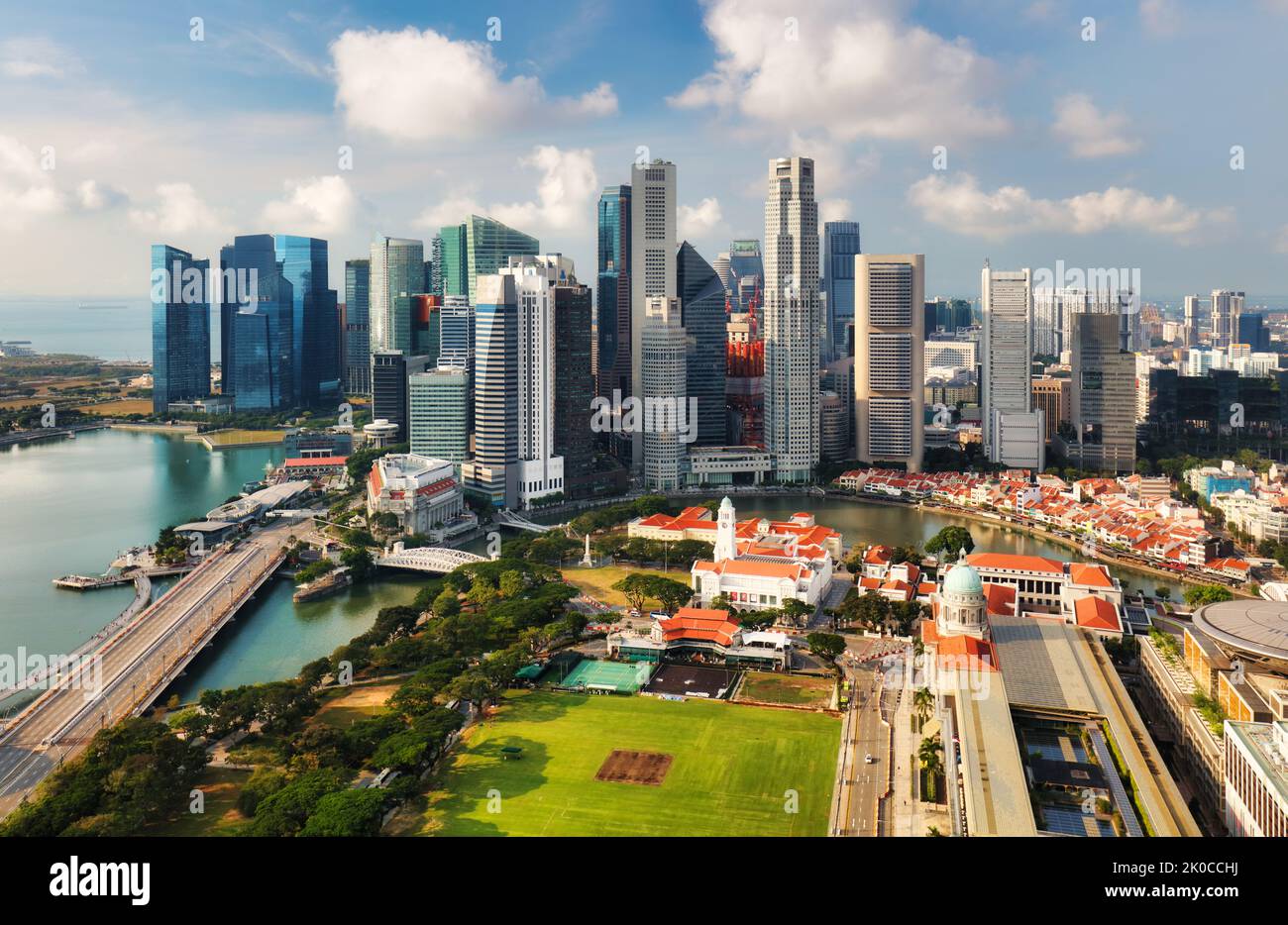 Skyline di Singapore con grattacielo - Asia Foto Stock