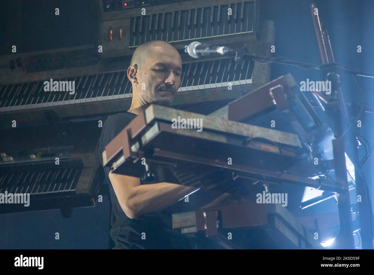 Modena, Italia. 10th Set, 2022. Boosta durante Subsonica, Concerto musicale a Modena, settembre 10 2022 Credit: Agenzia indipendente per le foto/Alamy Live News Foto Stock