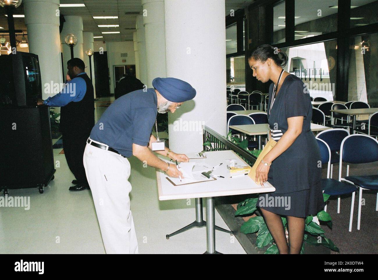 Programma del mese Enterprise Security Awareness. Programma Enterprise Security Awareness Month soggetto, programma del mese di Enterprise Security Awareness sponsorizzato dall'ufficio del Chief Information Officer (CIO) nella caffetteria HUD Headquarters, con presentazioni, tra gli altri, del CIO Gloria Parker. Foto Stock