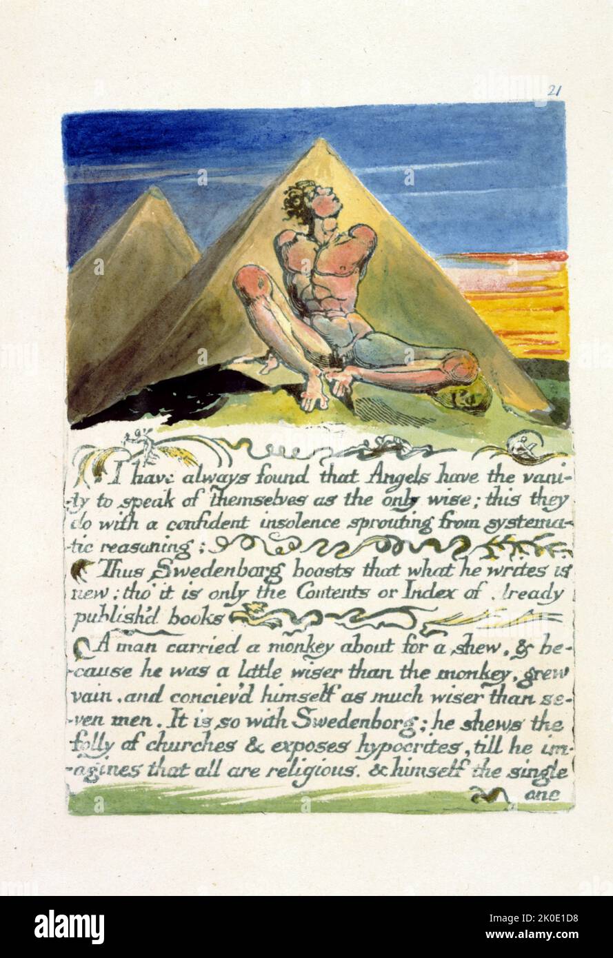 Il matrimonio del Cielo e dell'Inferno, c1794 di William Blake (1757-1827). William Blake è stato un poeta, pittore e stampatore inglese. Foto Stock