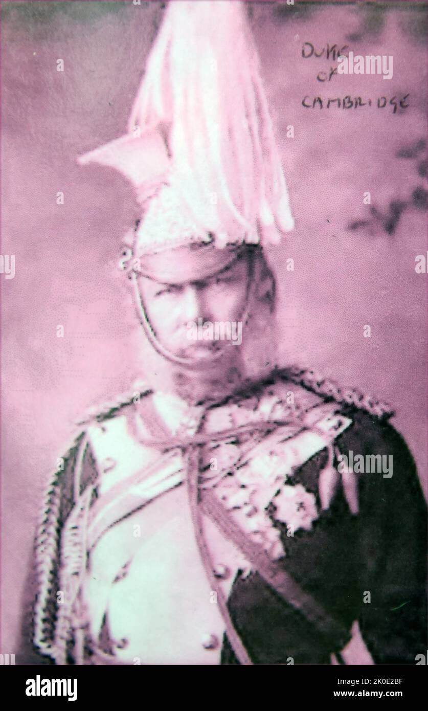 Principe Giorgio, Duca di Cambridge (1819 - 1904), membro della famiglia reale britannica, nipote maschio di Giorgio III e cugino della regina Vittoria. Il Duca fu un ufficiale dell'esercito di professione e servì come Comandante-in-Capo delle forze (capo militare dell'esercito britannico) dal 1856 al 1895. Divenne Duca di Cambridge nel 1850 e maresciallo di campo nel 1862. Foto Stock