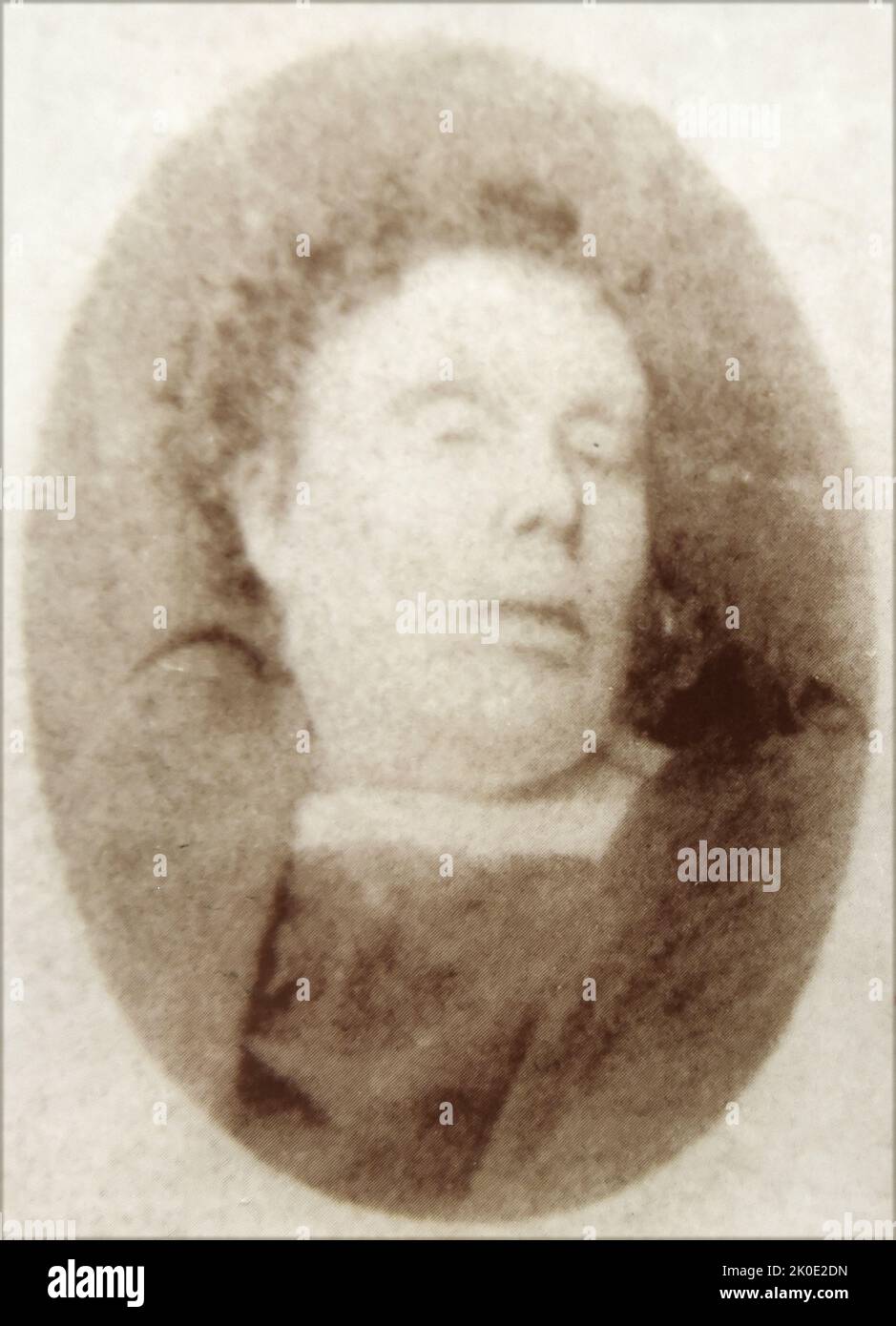 Annie Chapman (1840 - 8 settembre 1888) seconda vittima del famigerato serial killer non identificato Jack lo Squartatore, che ha ucciso e mutilato un minimo di cinque donne nei distretti di Whitechapel e Spitalfields di Londra da fine agosto a inizio novembre 1888. Foto Stock