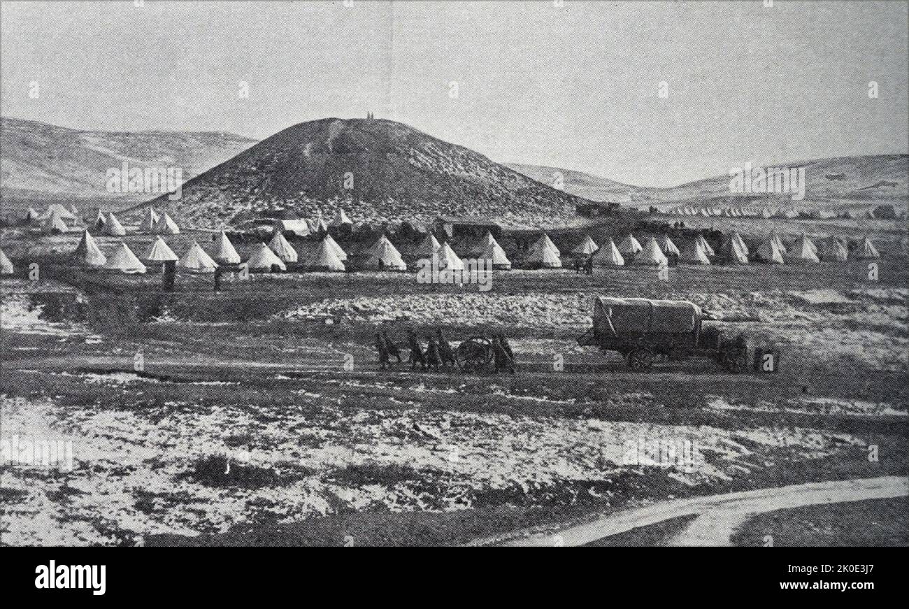 Fronte franco-inglese al confine greco-bulgaro durante la prima guerra mondiale, 1914. Foto Stock