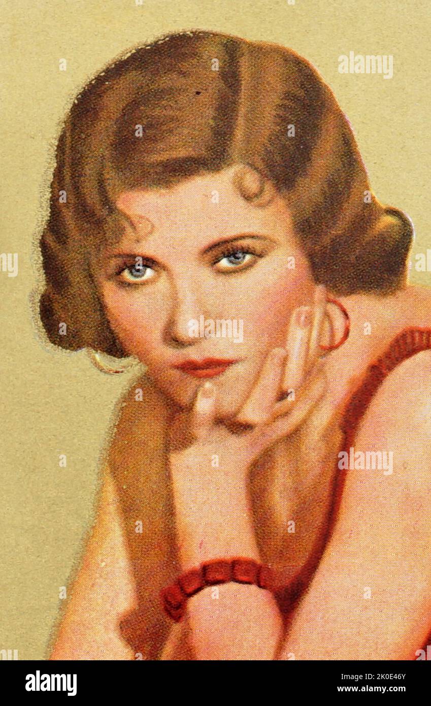 Ruth Chatterton (24 dicembre 1892 – 24 novembre 1961) è stata una . Era al suo più popolare nei primi a metà di-1930s e nella stessa era ha guadagnato la preminenza come aviatore, una delle poche piloti femminili negli Stati Uniti al momento. Alla fine degli anni '1930s, Chatterton si ritirò dall'azione cinematografica, ma continuò la sua carriera sul palco. Ebbe diversi ruoli televisivi a partire dalla fine degli anni '1940s e divenne un romanziere di successo negli anni '1950s. Morì di emorragia cerebrale nel 1961. Foto Stock