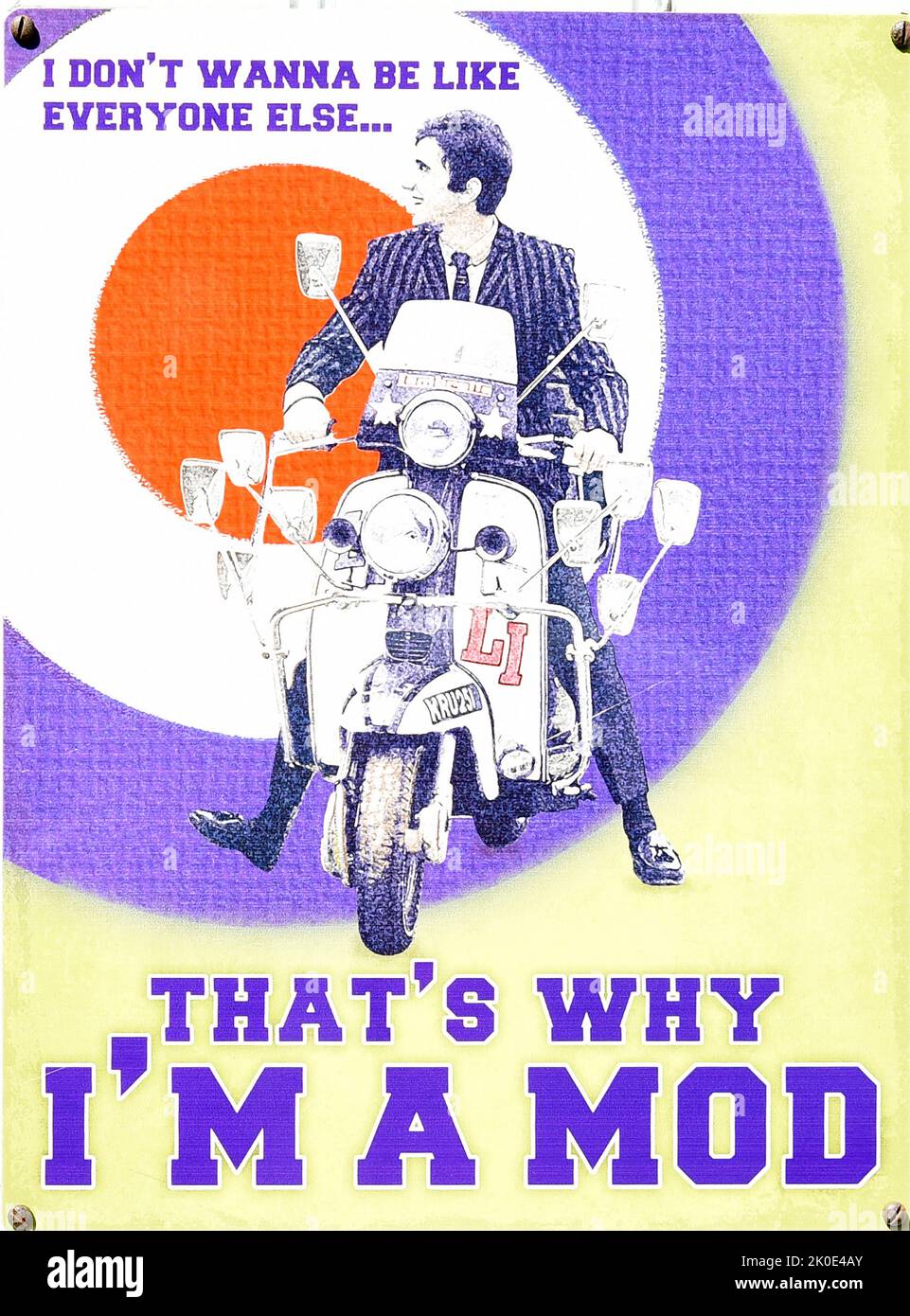 Annuncio per lo scooter Innocenti Lambretta 125, 1963. Lambretta è il marchio principalmente di scooter a motore, inizialmente prodotti a Milano da Innocenti. Foto Stock