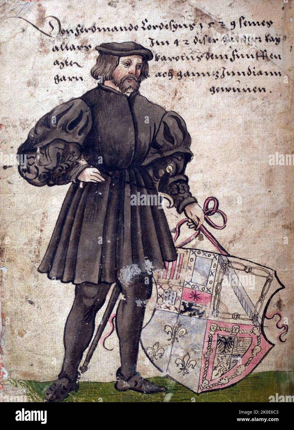 Hernan Cortes, (1485 - 2 dicembre 1547) conquistador spagnolo che ha condotto una spedizione che ha causato la caduta dell'impero azteco e ha portato grandi porzioni di ciò che è ora il Messico continentale sotto il dominio del re di Castiglia all'inizio del 16th ° secolo. Foto Stock