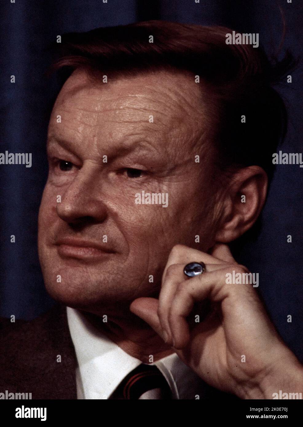 Zbigniew Kazimierz Brzezinski (1928 - 2017) diplomatico e scienziato politico polacco-americano. Dal 1966 al 1968 è stato consigliere del presidente Lyndon B. Johnson ed è stato consigliere per la sicurezza nazionale del presidente Jimmy carter dal 1977 al 1981. Foto Stock