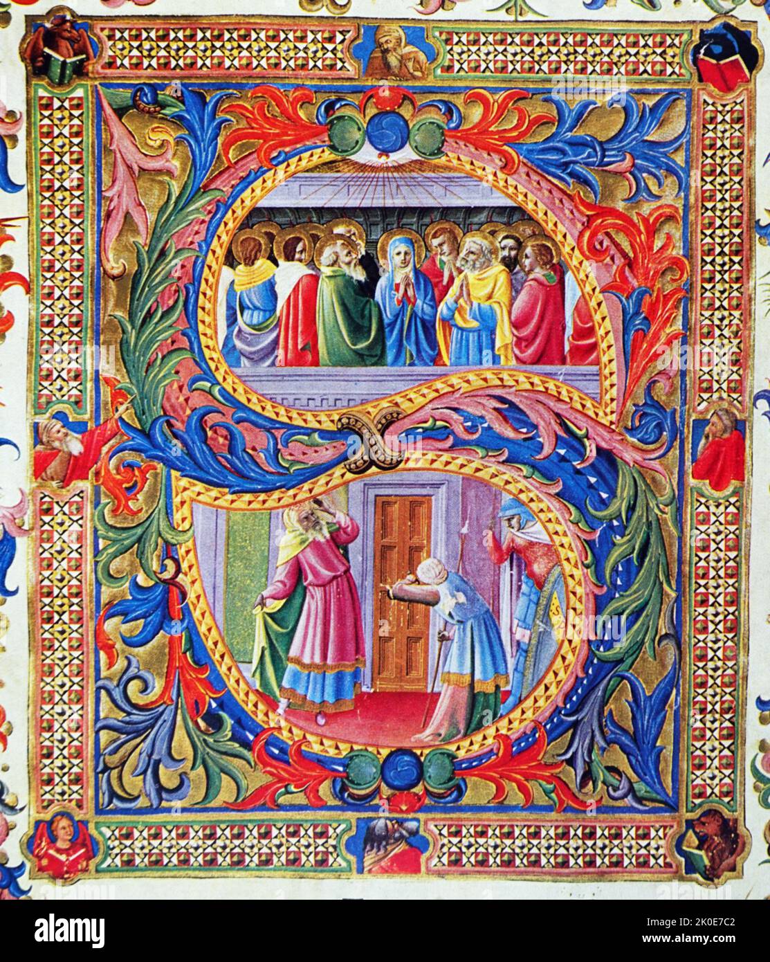 Fra Giovanni da Fiesole, detto Beato Angelico, e Camaldolese degli Angeli. 15th ° secolo in miniatura italiana. Foto Stock