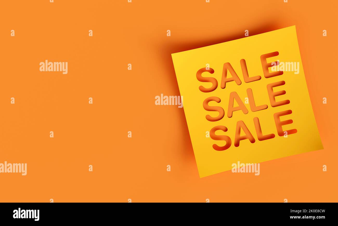 Modello di banner di vendita, offerta speciale Big sale. Rendering 3D Foto Stock