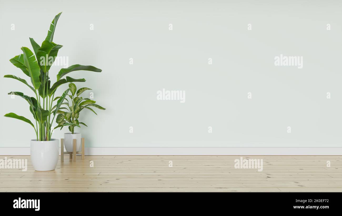 Design da salotto e da parete per testo ed elementi nell'immagine, rendering di illustrazioni 3D Foto Stock