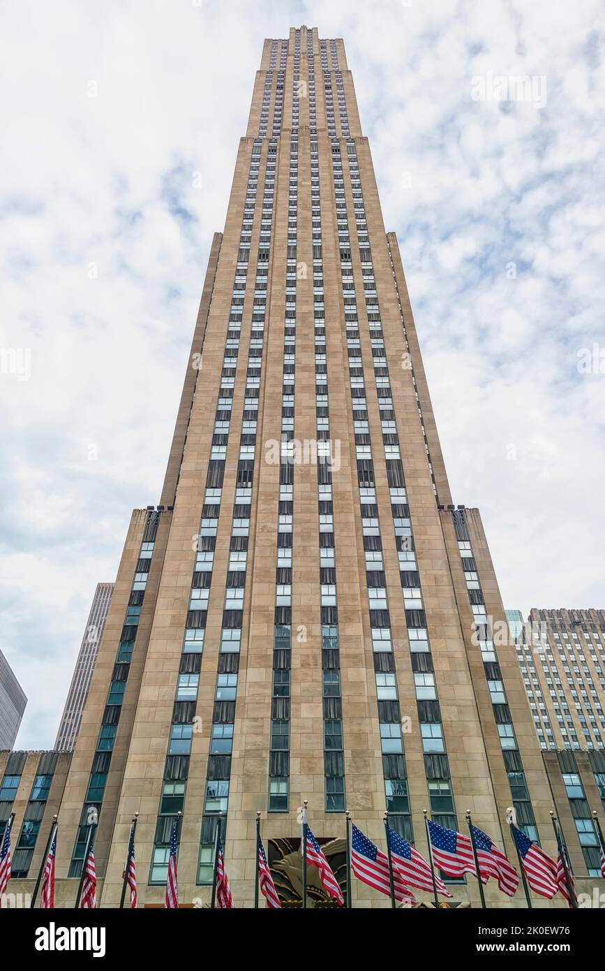 Il Rockefeller Center di New York City, Stati Uniti d'America Foto Stock