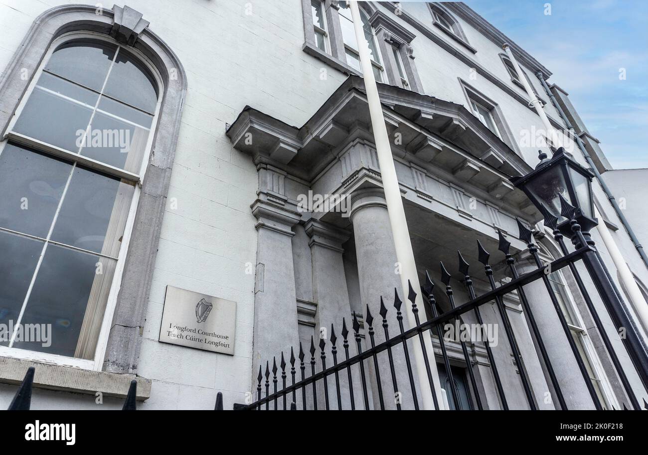 Longford Courthouse, Main Street, Longford Town, Irlanda. Foto Stock