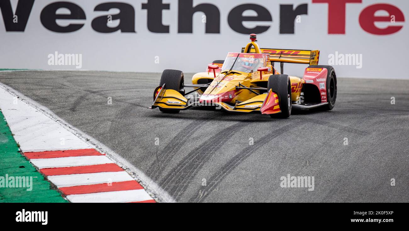 Monterey, California, Stati Uniti. 10th Set, 2022. A. Andretti autosport driver Romain Grosjean in arrivo nel cavatappi durante il Firestone Grand Prix di Monterey Practice #2 al circuito Weathertech Laguna Seca Monterey, CA Thurman James/CSM/Alamy Live News Foto Stock