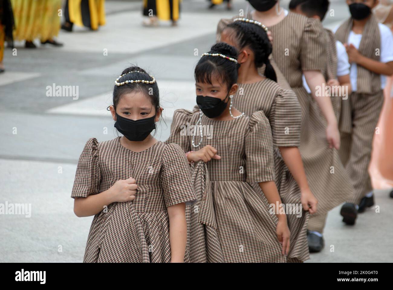 Processione religiosa, Fort Santiago, Manila, Luzon, Filippine. Foto Stock